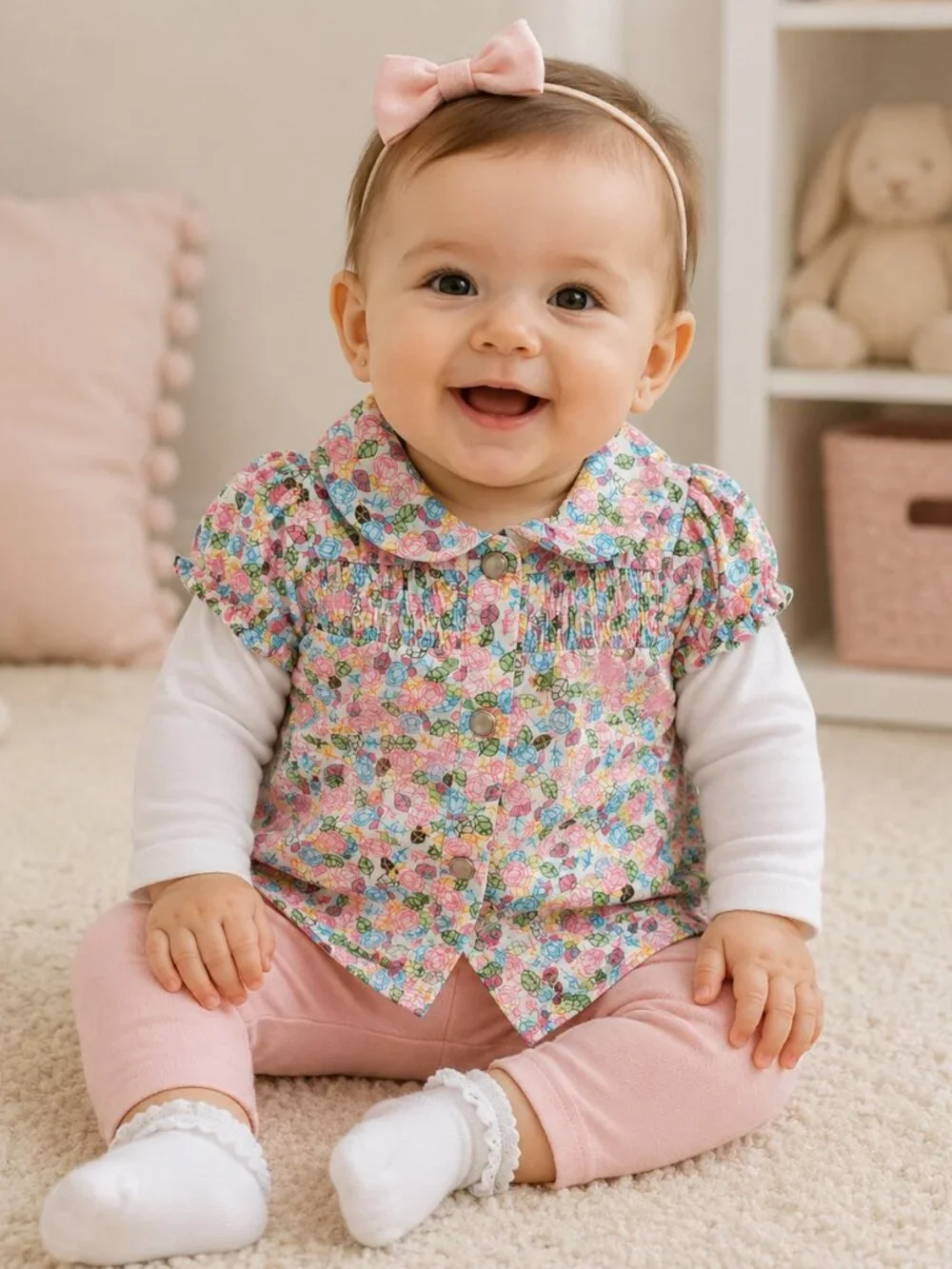 Brooks Fitch Baby Gil Floral Shirt 6-9M